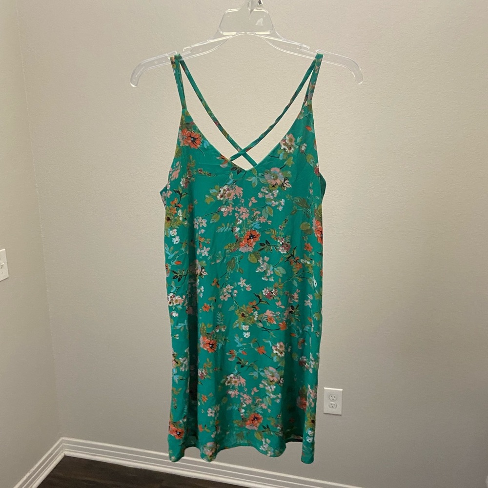 XHILARATION Green Lined Dress